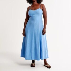 Abercrombie Linen Blend Midi Dress